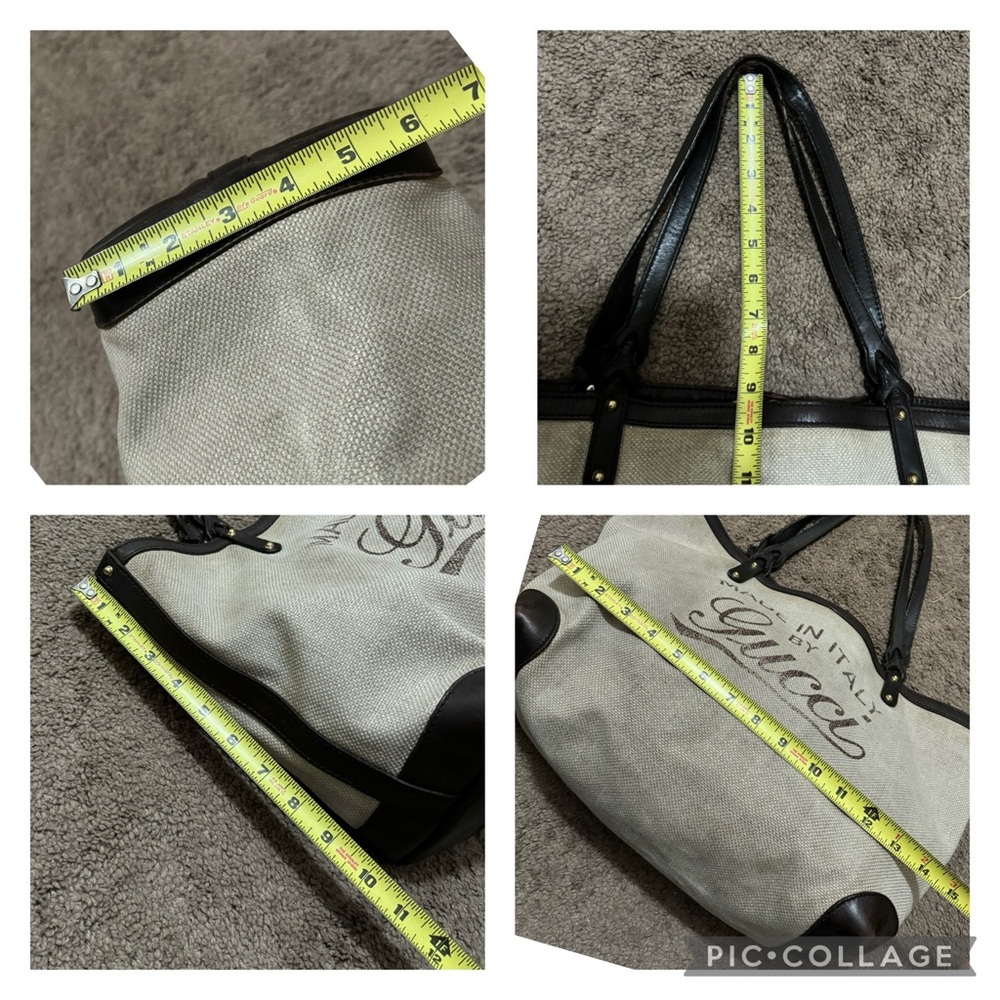 Auth Gucci Canvas & Leather Tote - Picture 5 of 17
